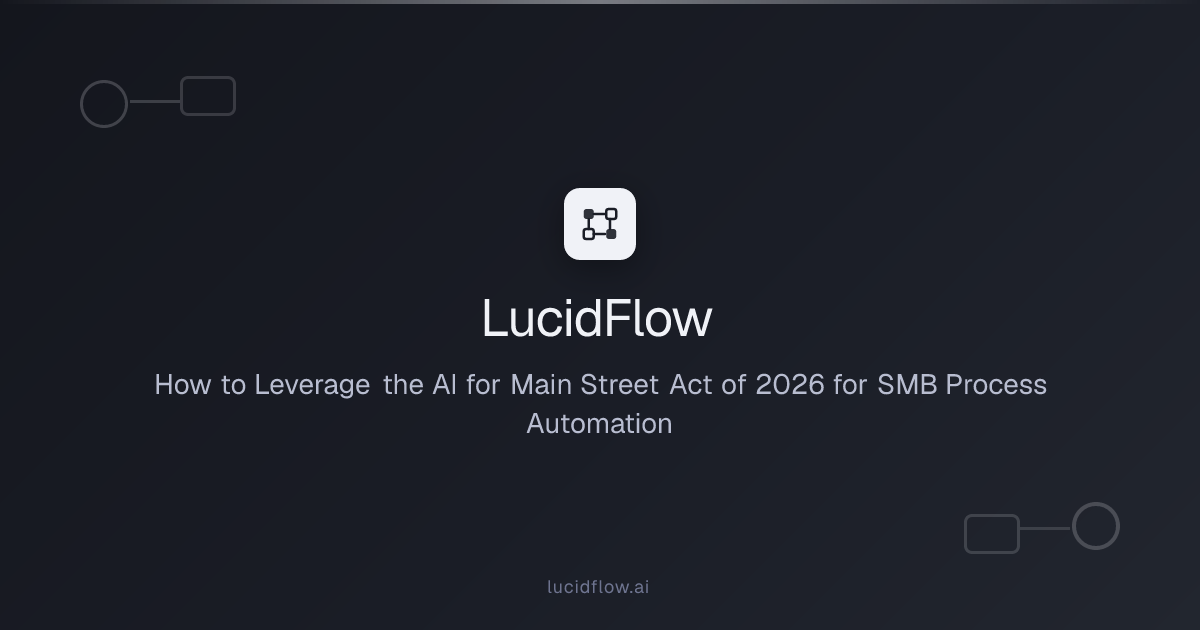 How to Leverage the AI for Main Street Act of 2026 for SMB Process ...